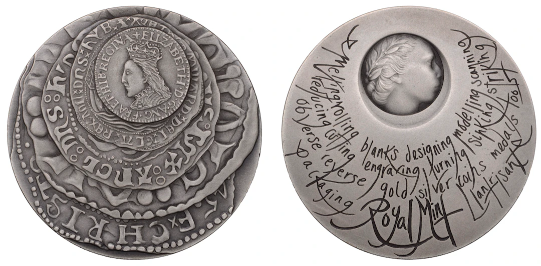 Heritage of the Royal Mint, 2009, a silver medal by Emma Noble for