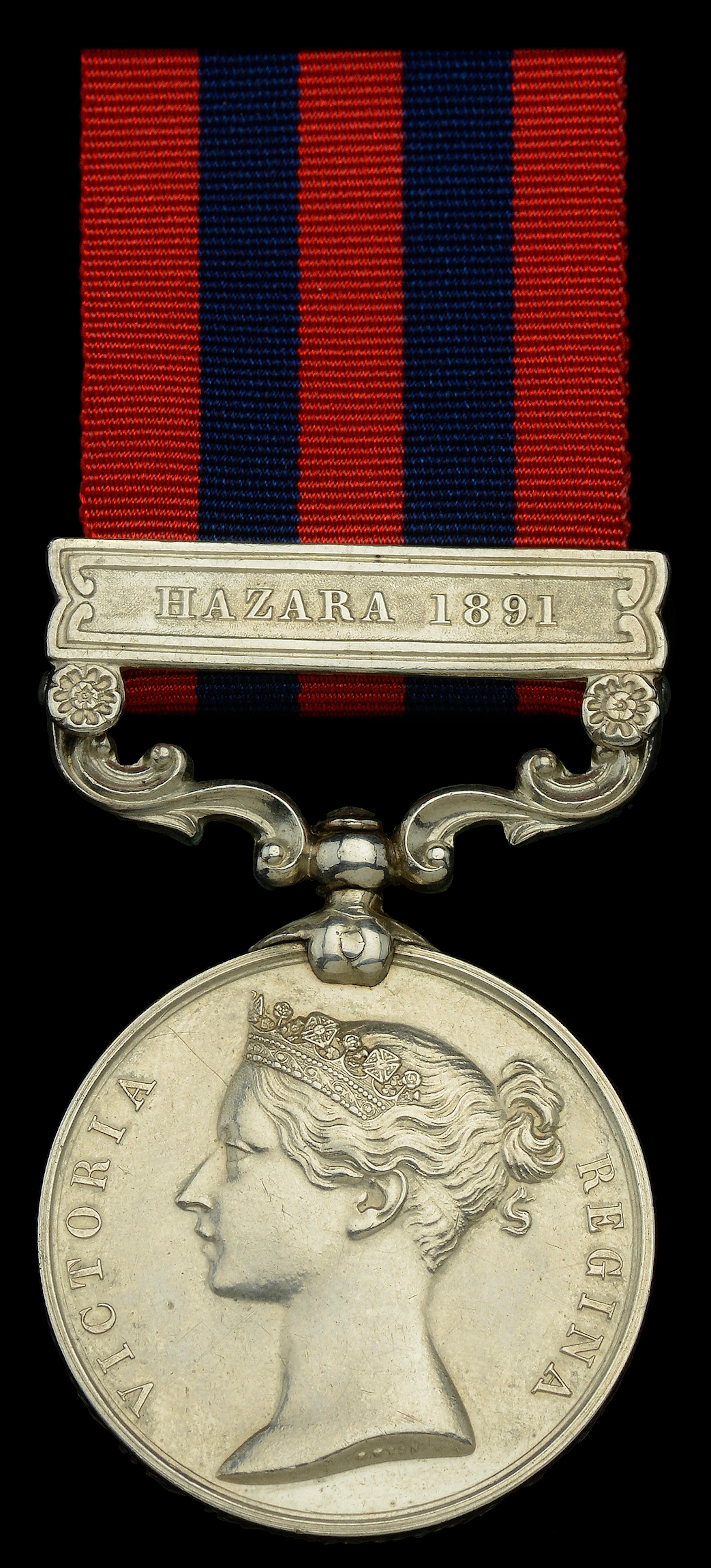 India General Service 1854-95, 1 clasp, Hazara 1891 (1260 Pte. J.
