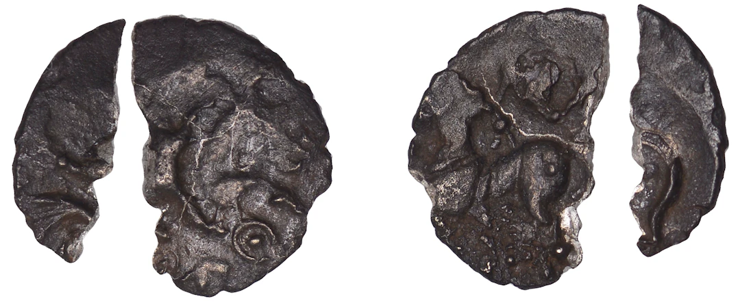 British Iron Age, CORIELTAUVI, Uninscribed issues, silver Half Unit