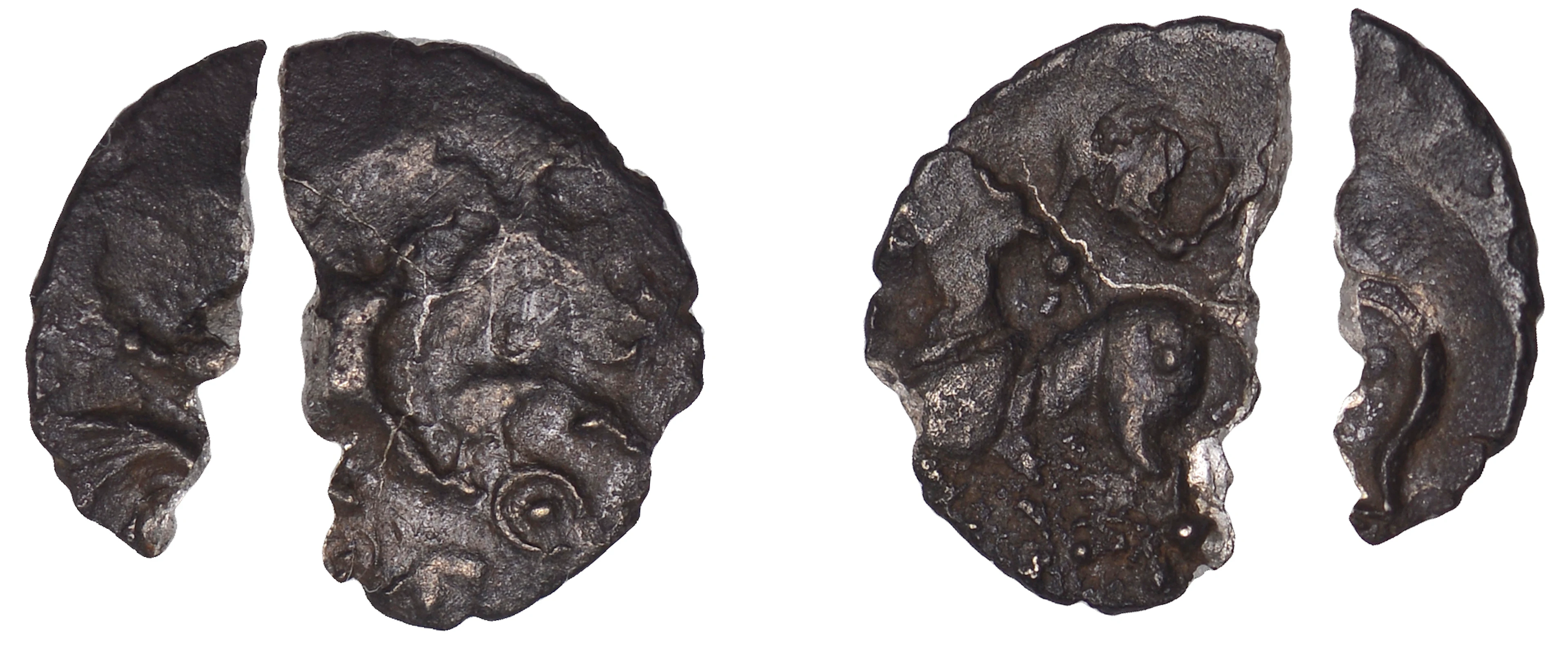 British Iron Age, CORIELTAUVI, Uninscribed issues, silver Half Unit