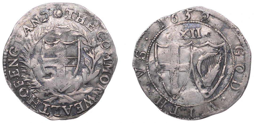 Commonwealth (1649-1660), Shilling, 1652, mm. sun on obv. only, 5.89g/9h