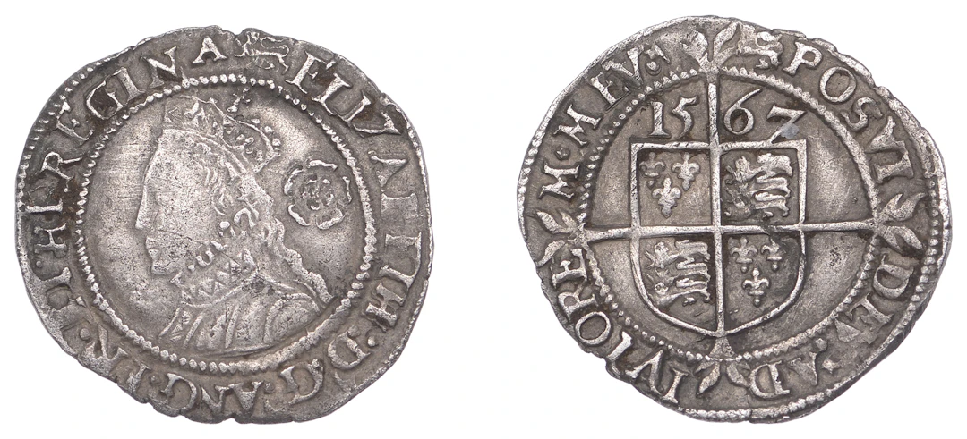 Elizabeth I (1558-1603), Third issue, Threepence, 1567, mm. lion (over