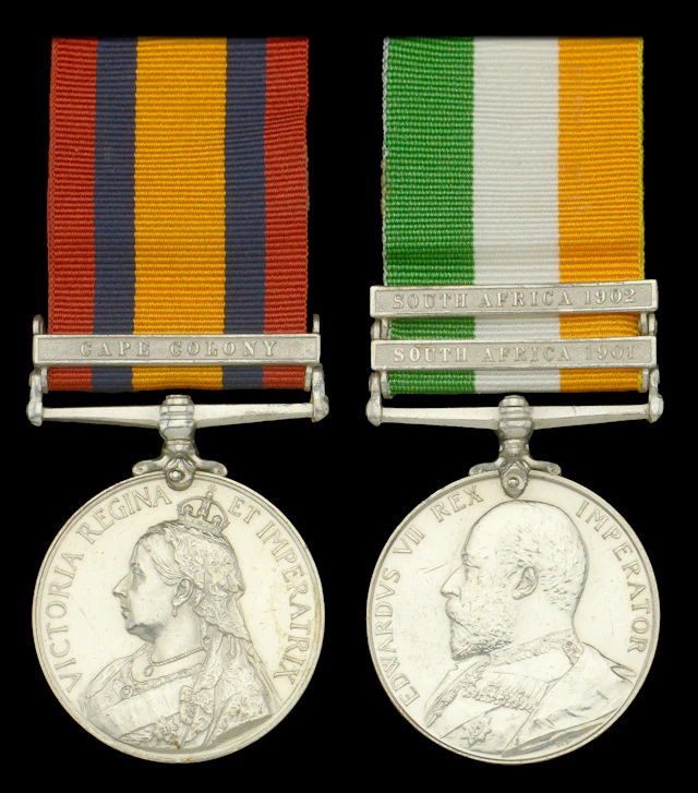Pair: Private S. W. G. Coates, Kaffrarian Rifles, later British South