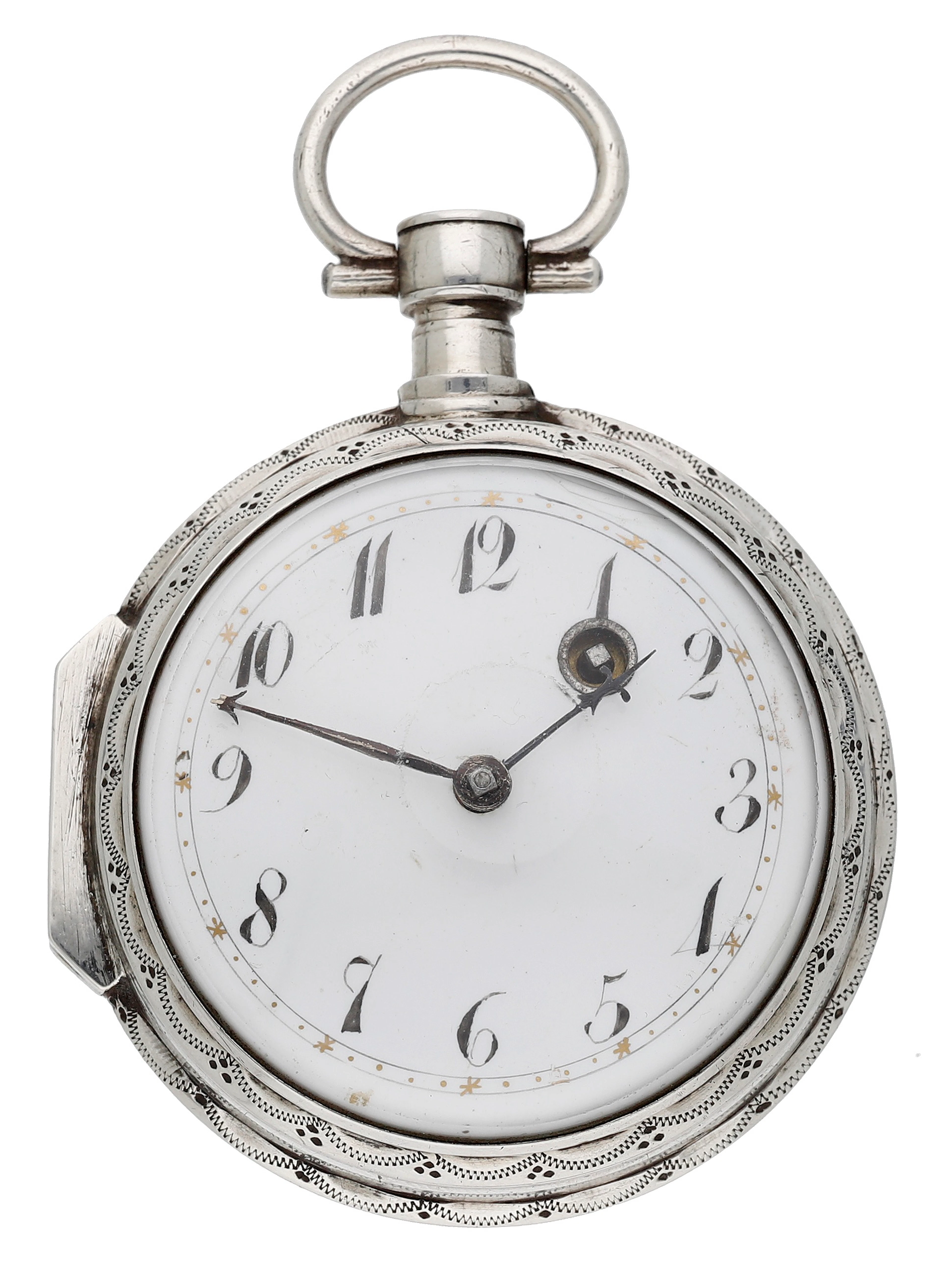 Continental. A silver consular cased verge watch, circa 1790. Movement: