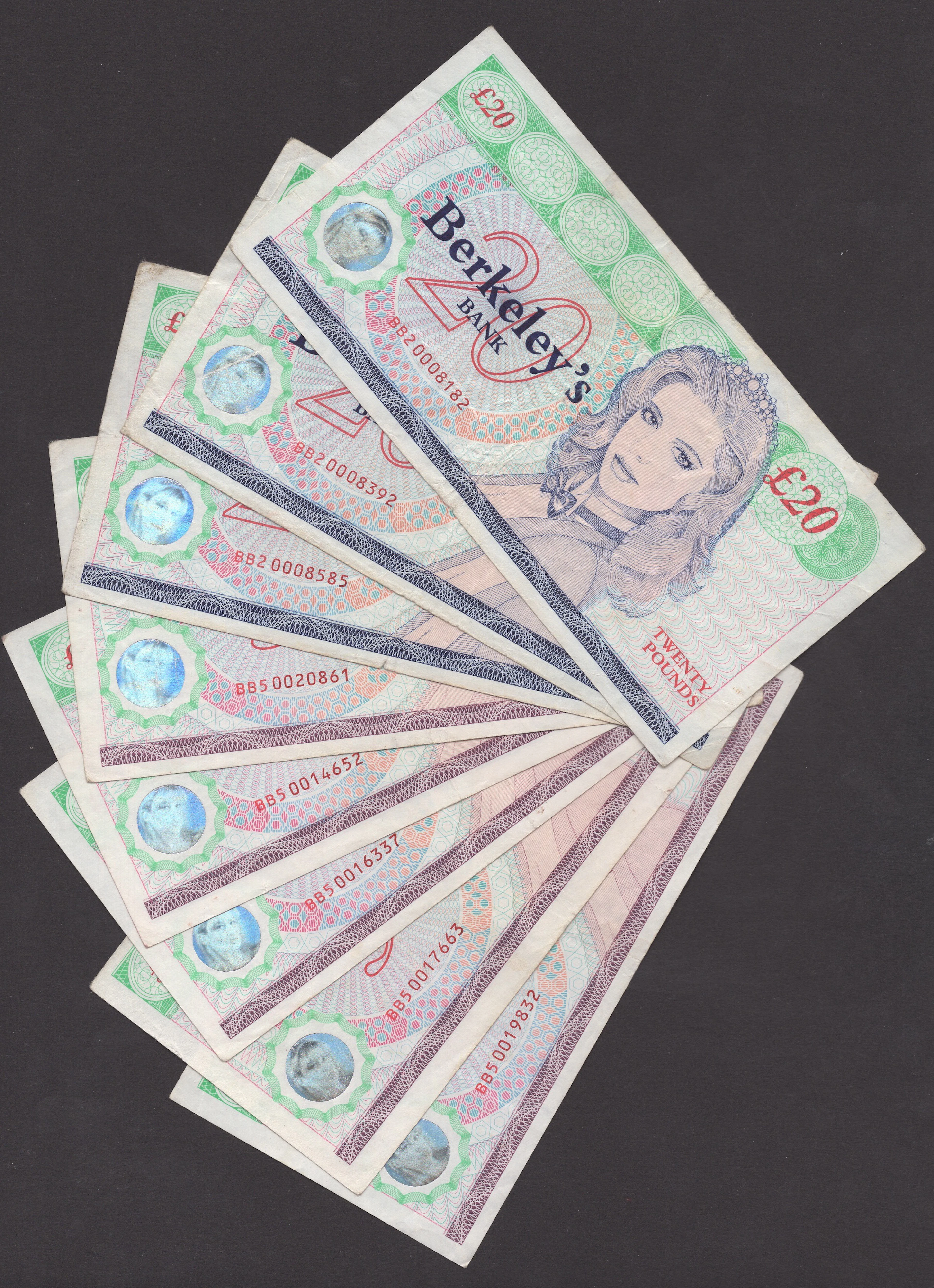 Berkeley’s Bank, vouchers for 5 and 20 Berkeley Pounds, ND (1997-98)