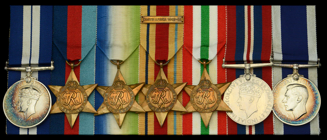 A fine Second War D.S.M. group of seven awarded to Chief Engine Room
