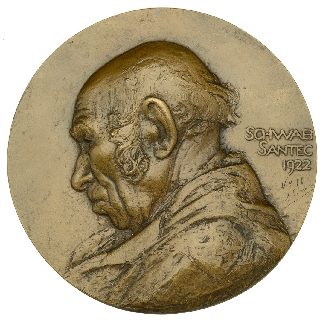 FRANCE, Santec, 1922, a uniface cast bronze maquette by A.-P. Schwab