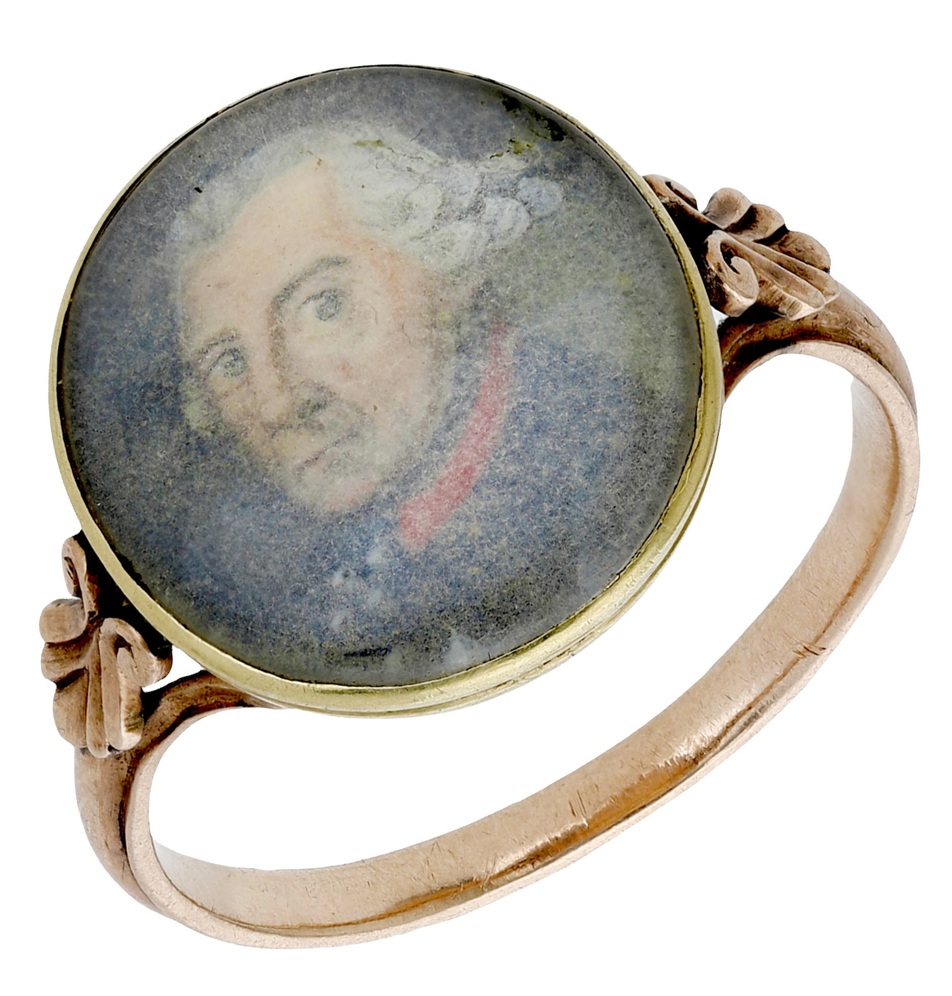 A portrait miniature ring of Frederick the Great, King of Prussia