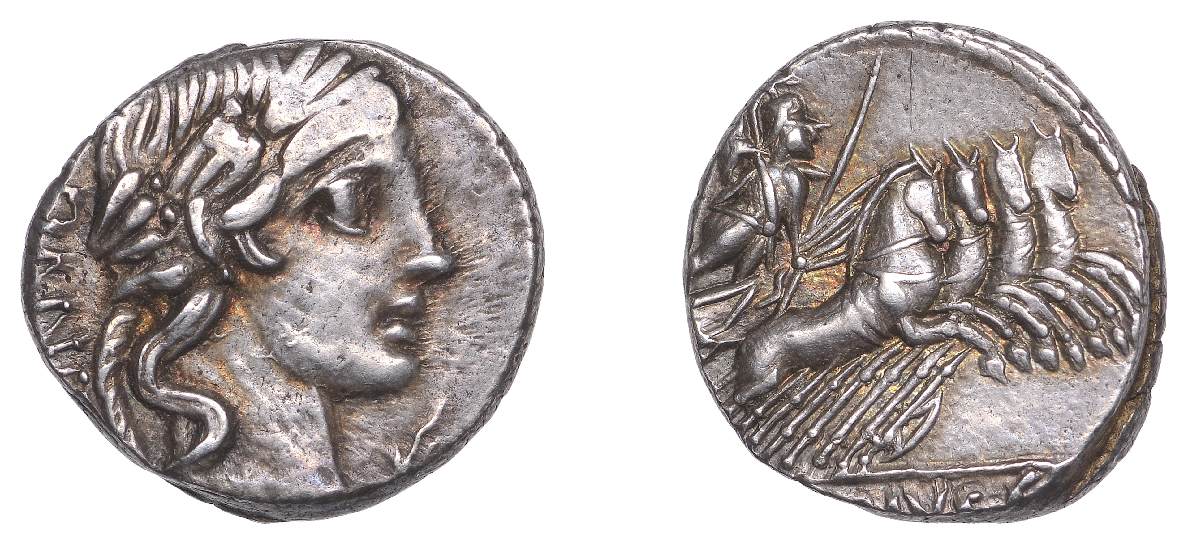 Roman Republican Coinage, C. Vibius C.f. Pansa, Denarius, c. 90, laureate