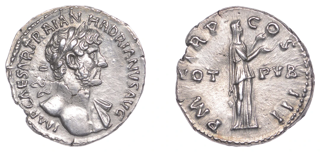 Hadrian (117-138), Denarius, 119-20, laureate and bare chested bust