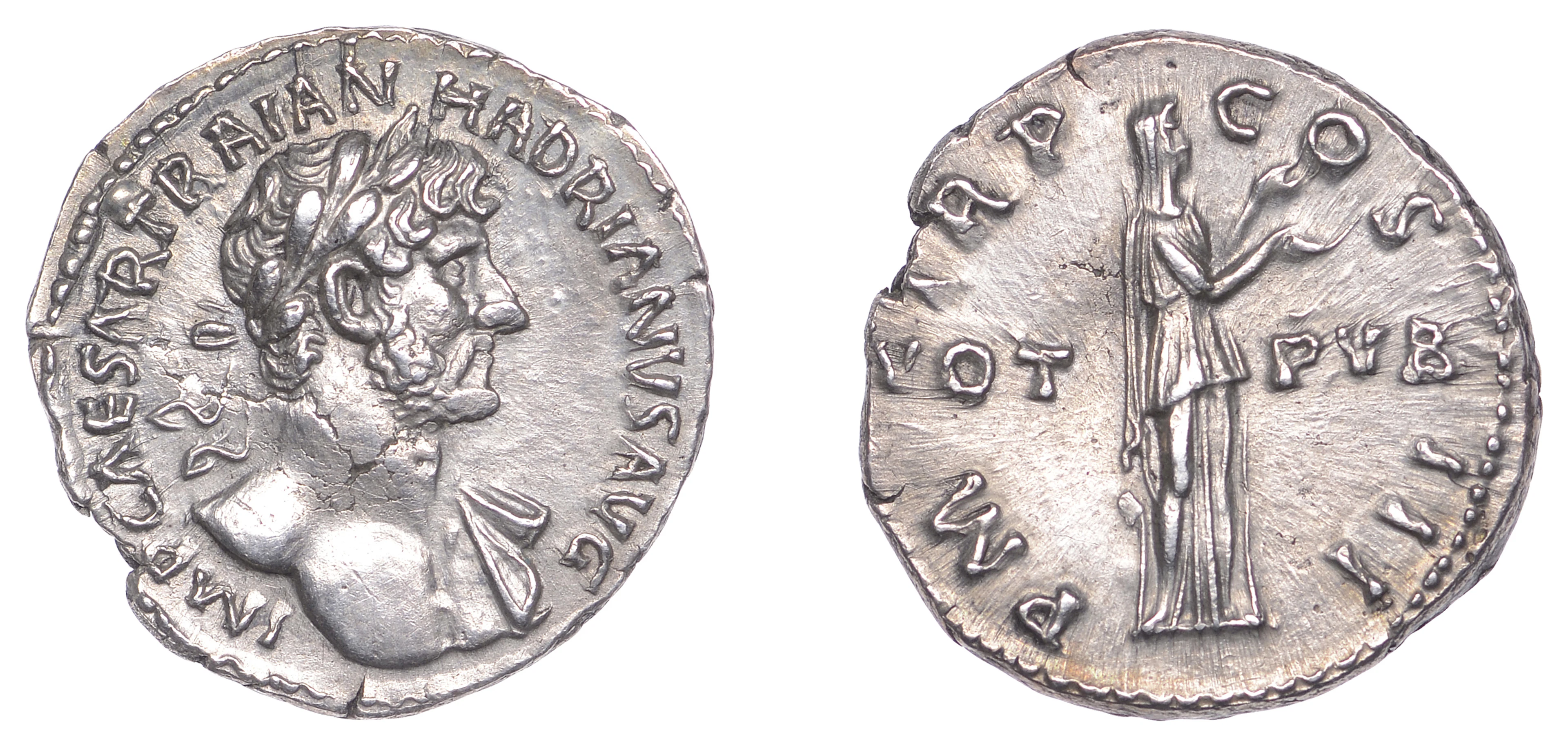 Hadrian (117-138), Denarius, 119-20, laureate and bare chested bust
