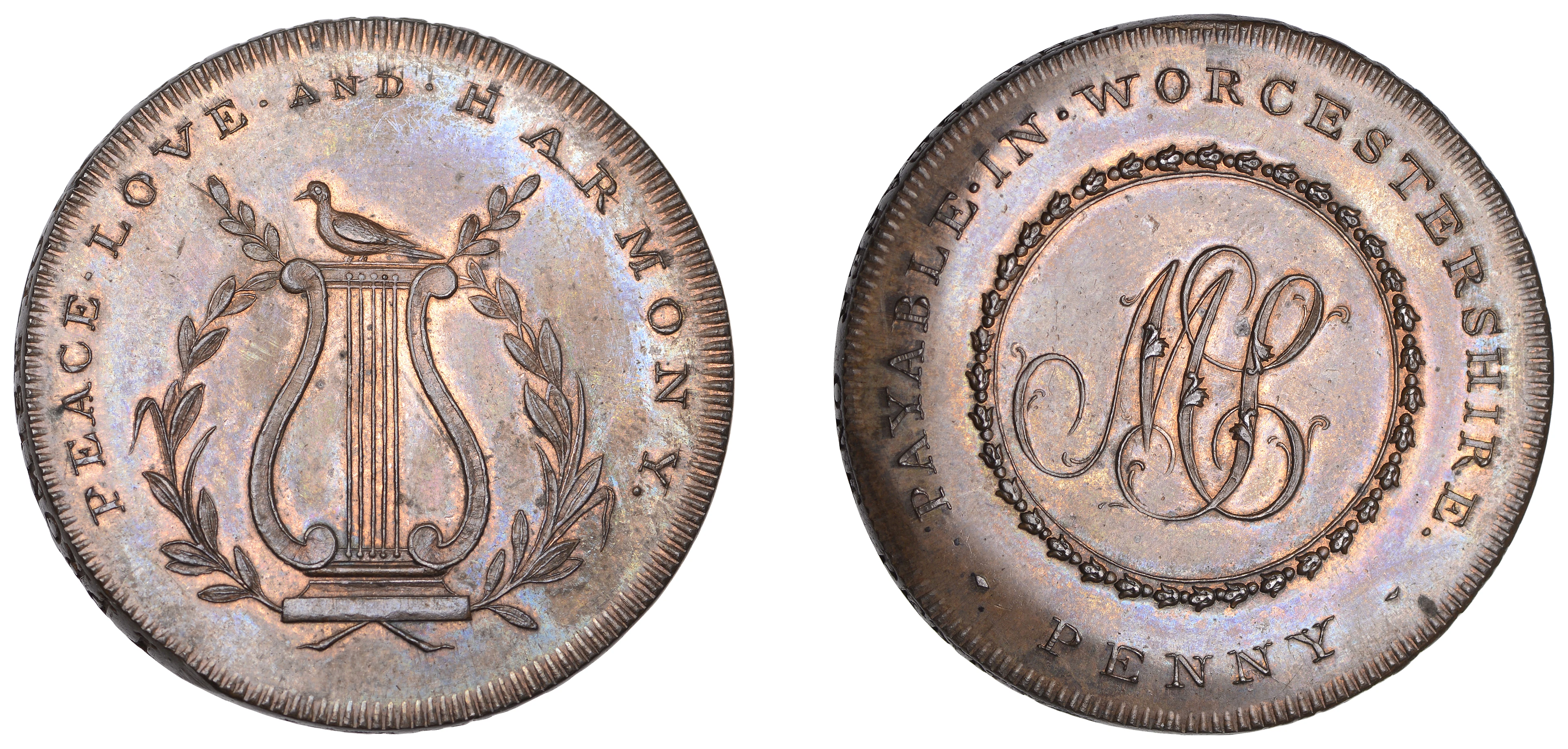 18th Century Tokens, WORCESTERSHIRE, County series, Skidmore’s Penny