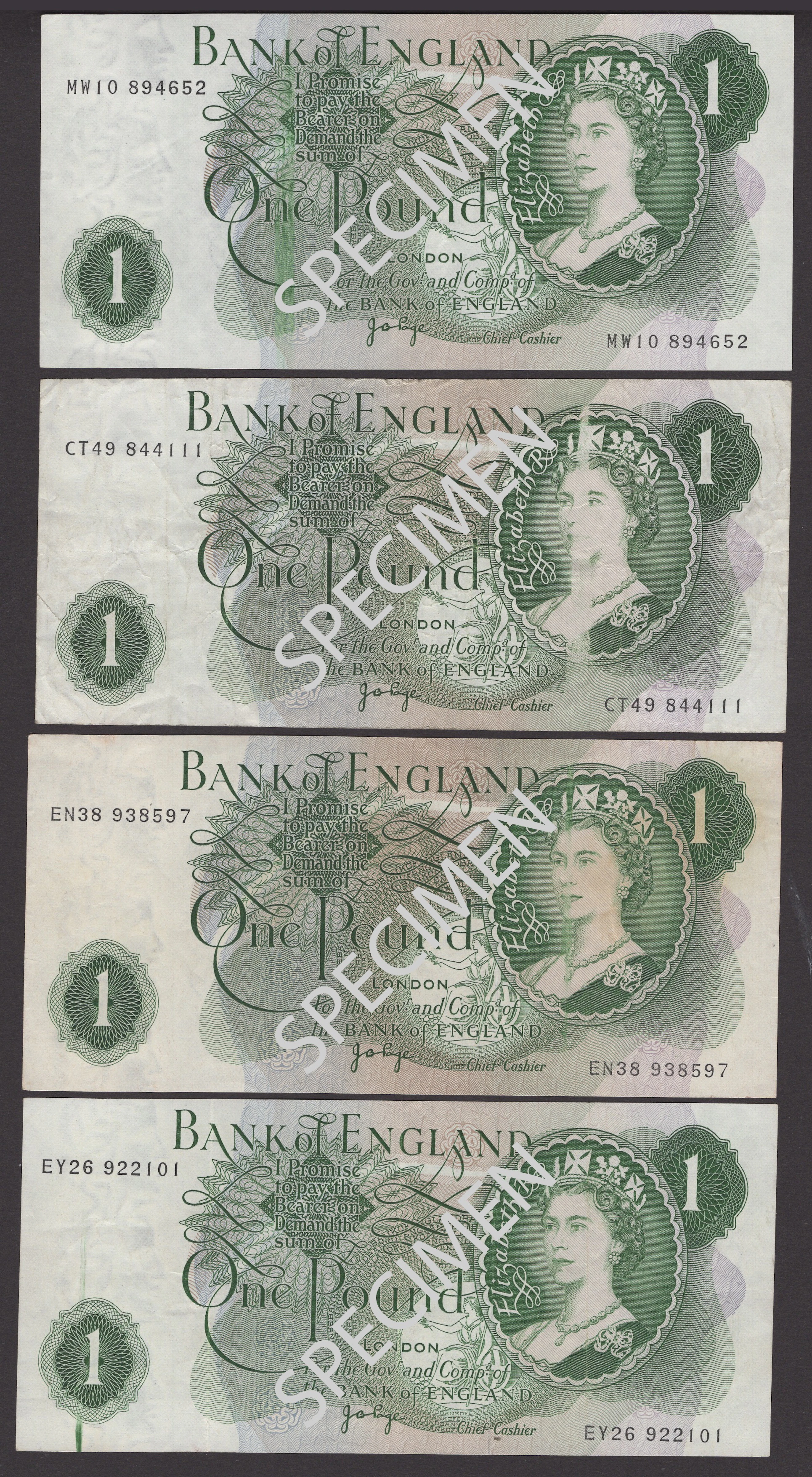 ERROR: Bank of England, John B. Page, a small group of smudging errors