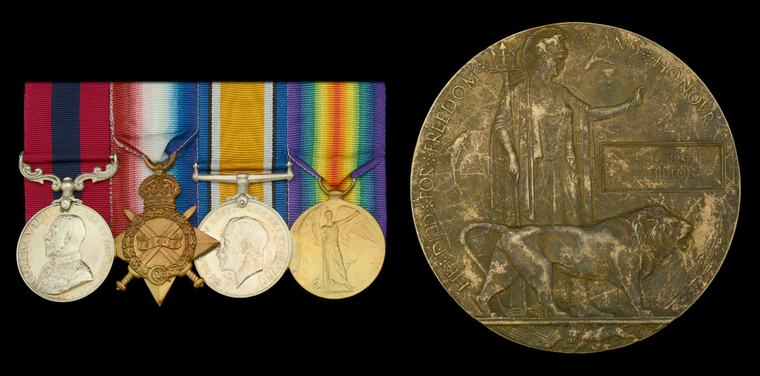 An outstanding Great War D.C.M. group of four awarded to Acting Corporal