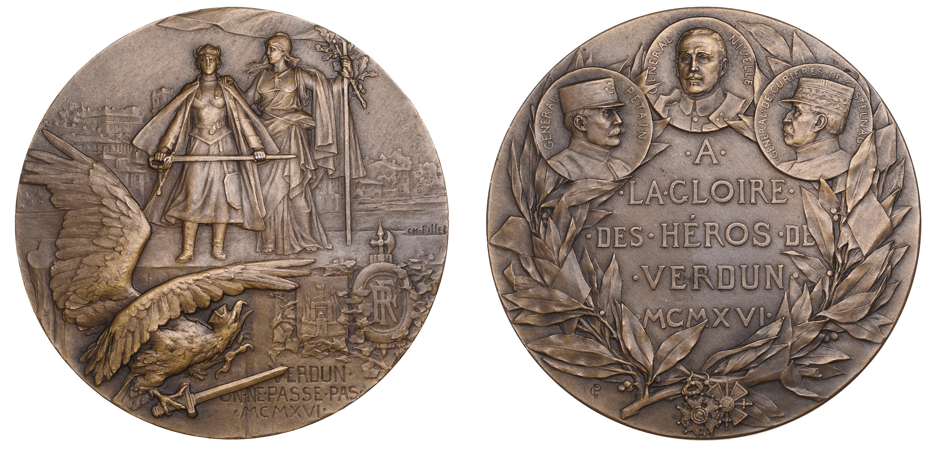 FRANCE, Aux Héros de Verdun [To the Heros of Verdun], 1916 [struck