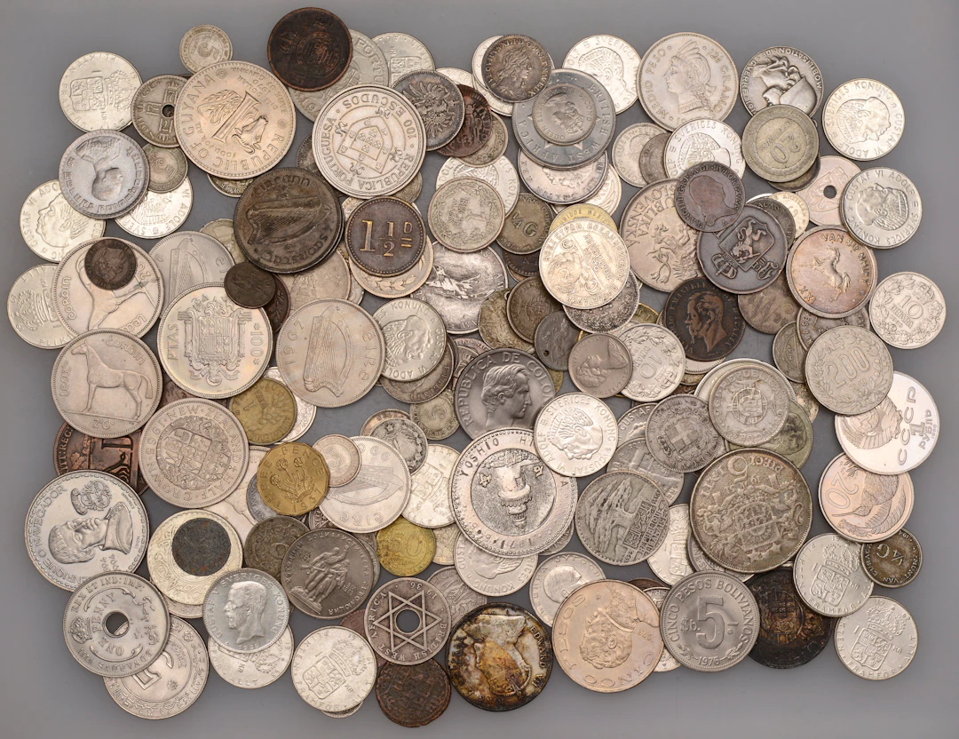 Miscellaneous, Miscellaneous World coins in silver and base metals