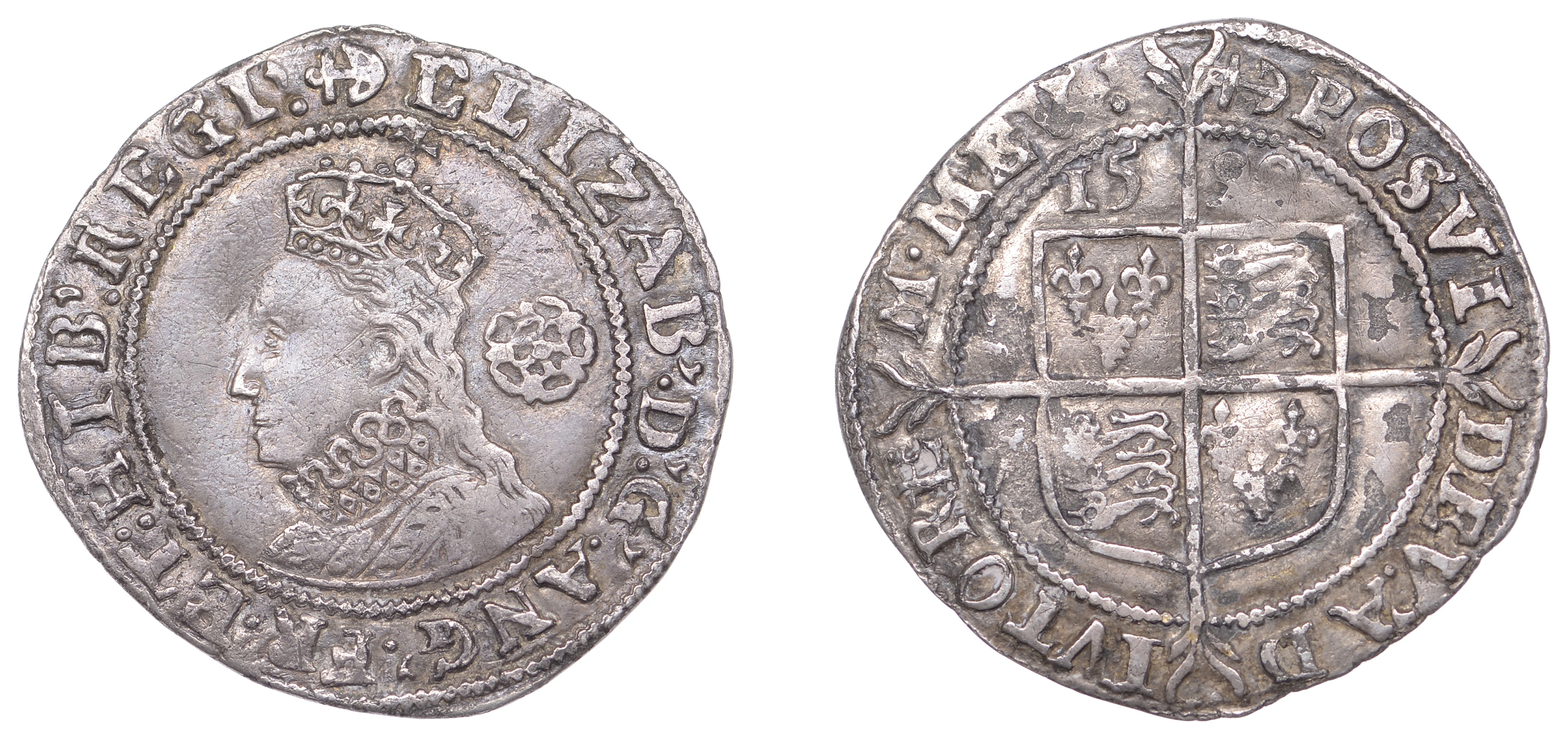 Elizabeth I (1558-1603), Sixth issue, Sixpence, 1599, mm. anchor