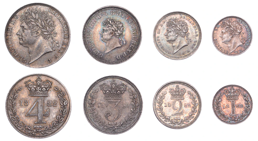 George IV (1820-1830), Maundy Set, 1822 (ESC 2444; S 3816) [4]. Toned