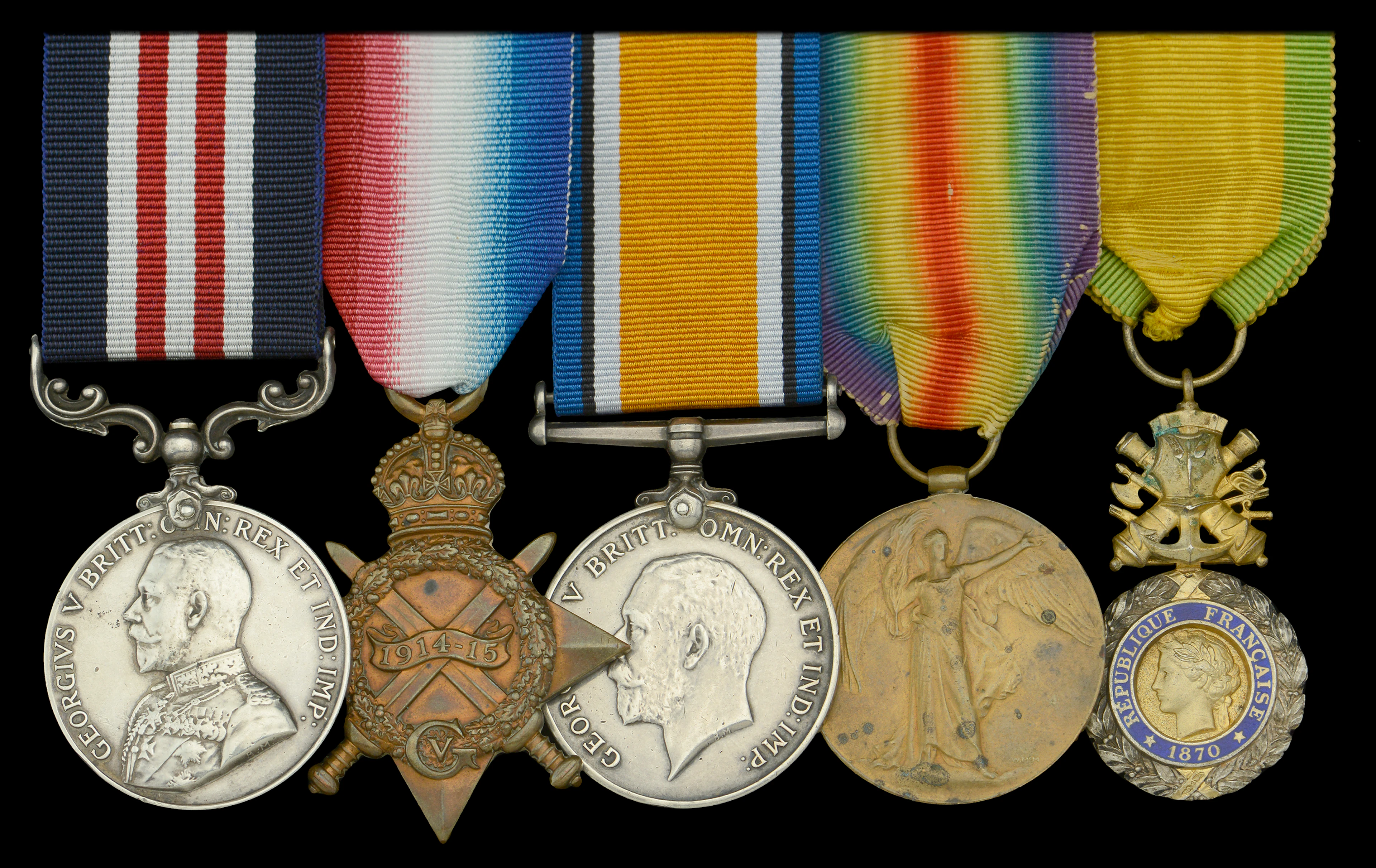 A Great War ‘Western Front’ M.M. group of five awarded to Gunner S.