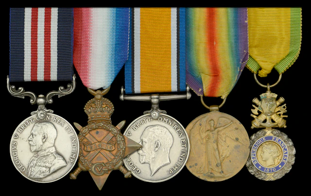 A Great War ‘Western Front’ M.M. group of five awarded to Gunner S.