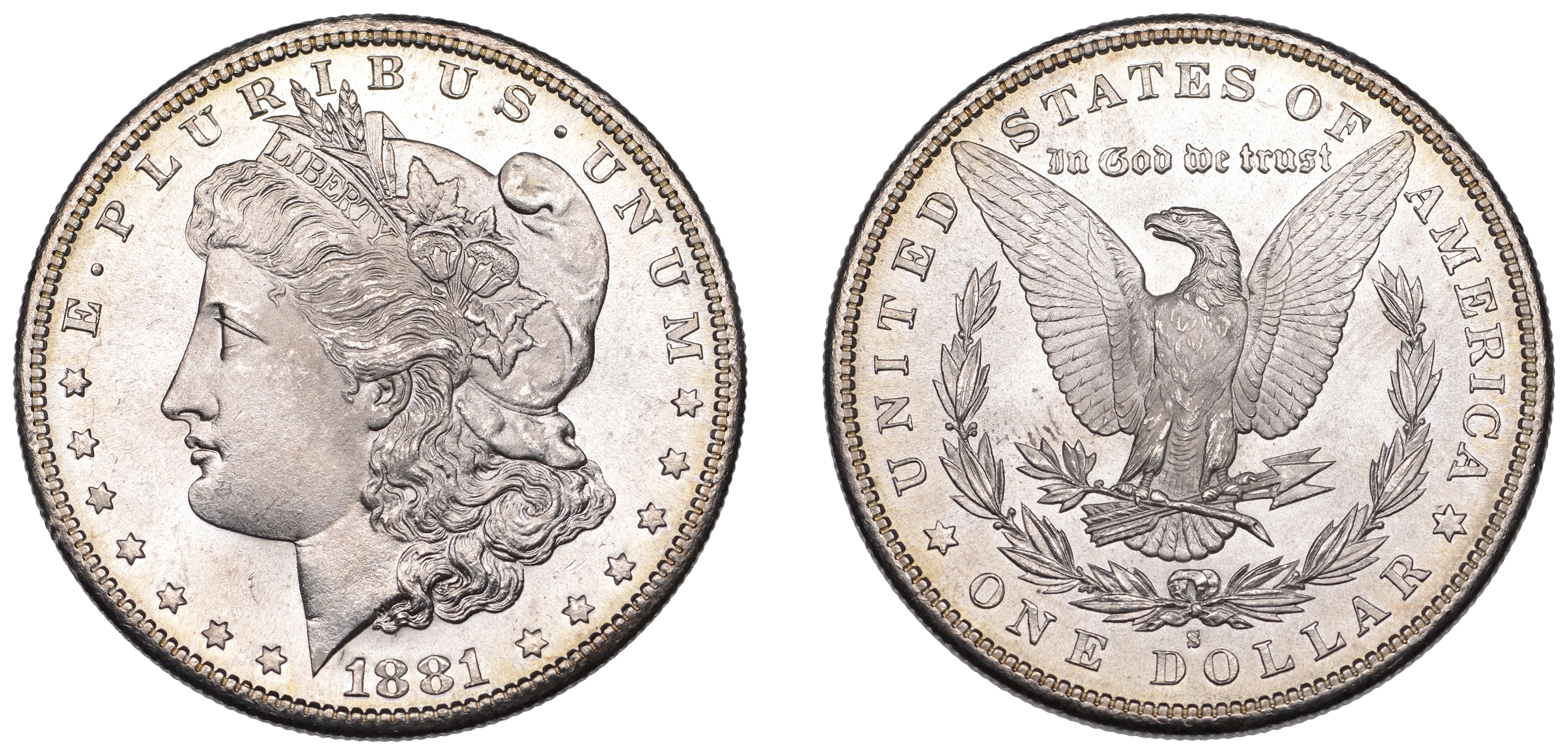 United States of America, Dollar, 1881s, San Francisco (KM 110). Brilliant