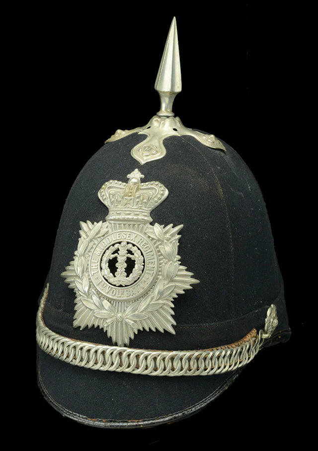 Middlesex Regiment, Other Ranks Home Service pattern Helmet. A very