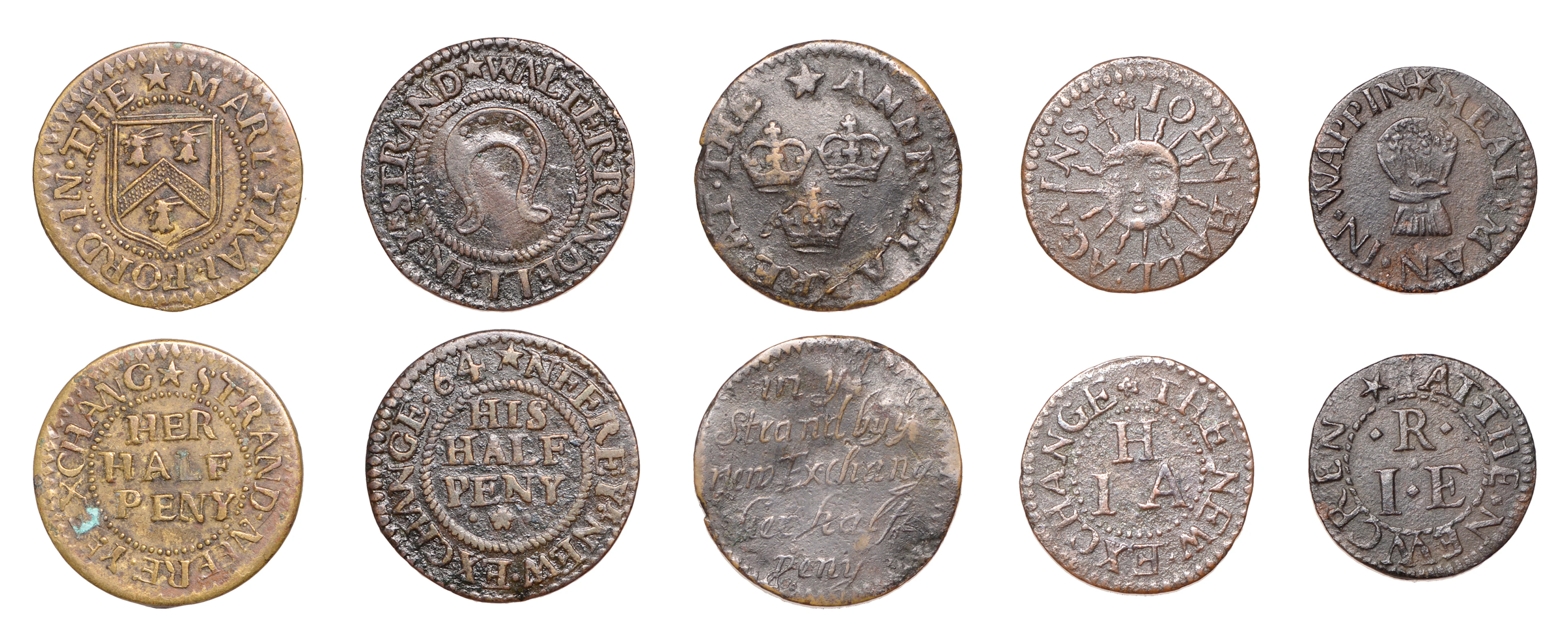 17th Century Tokens, LONDON (Metropolitan Middlesex), New Crane [Wapping]