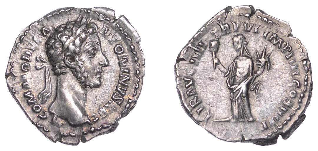 Commodus (177-192), Denarius, 181, laureate head right, m commodvs