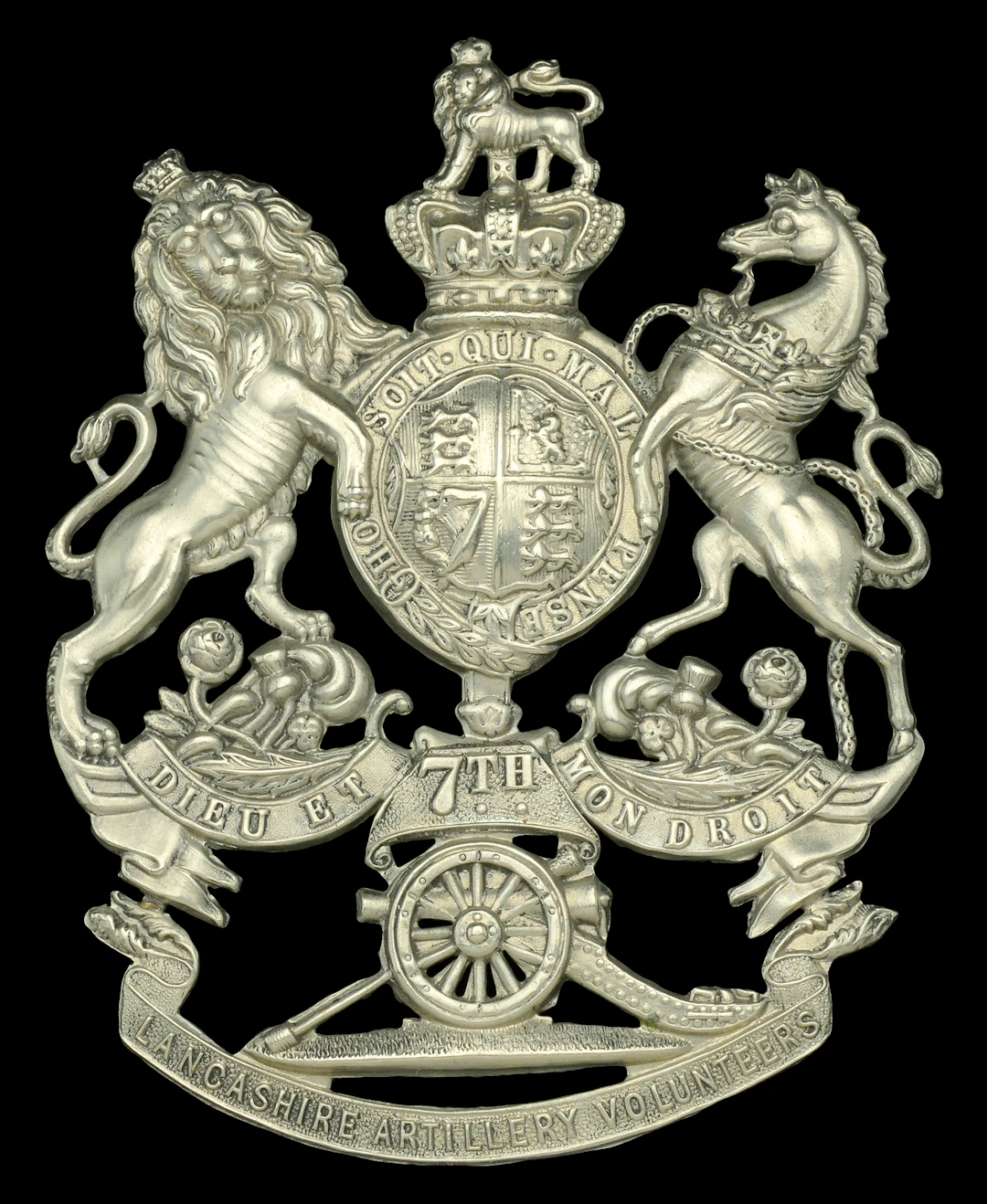 7th Lancashire Artillery Volunteers, Helmet Plate. A good and scarce