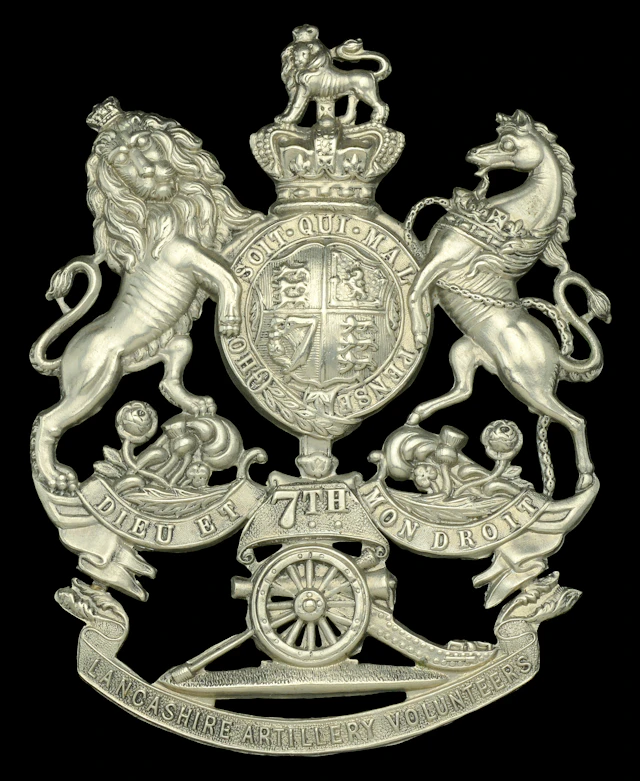 7th Lancashire Artillery Volunteers, Helmet Plate. A good and scarce