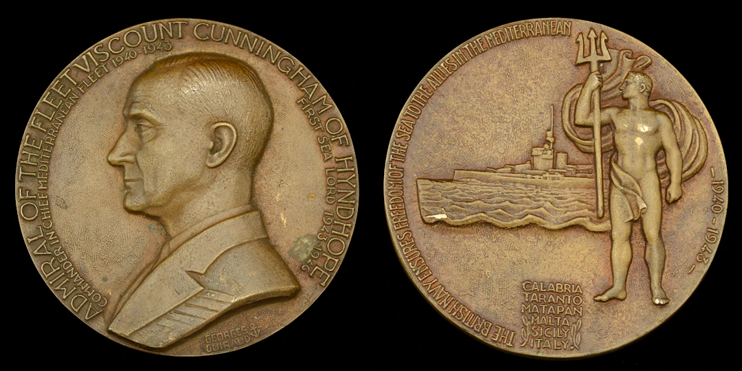 Admiral of the Fleet Viscount Cunningham of Hyndhope Plaque, a commemorative