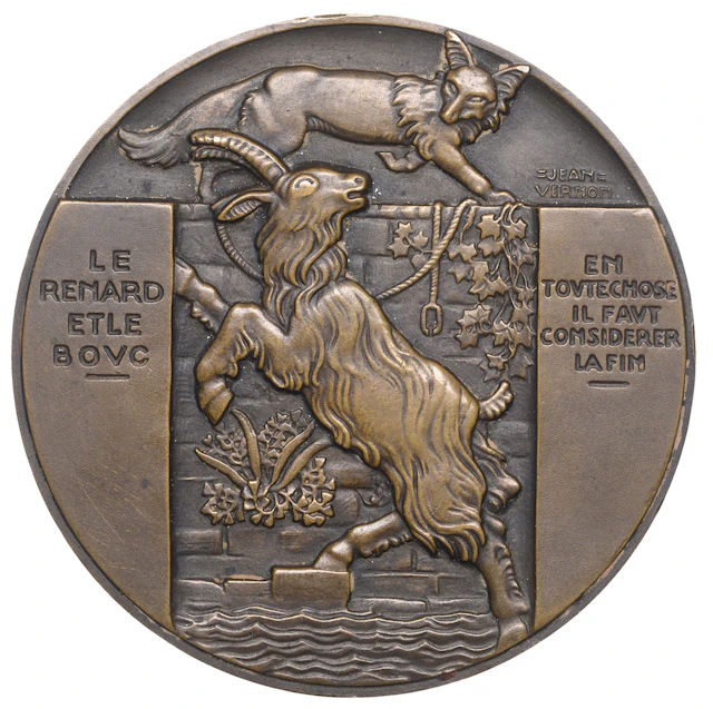 FRANCE, Le renard et le bouc [The Fox and the Goat], 1940, an Art