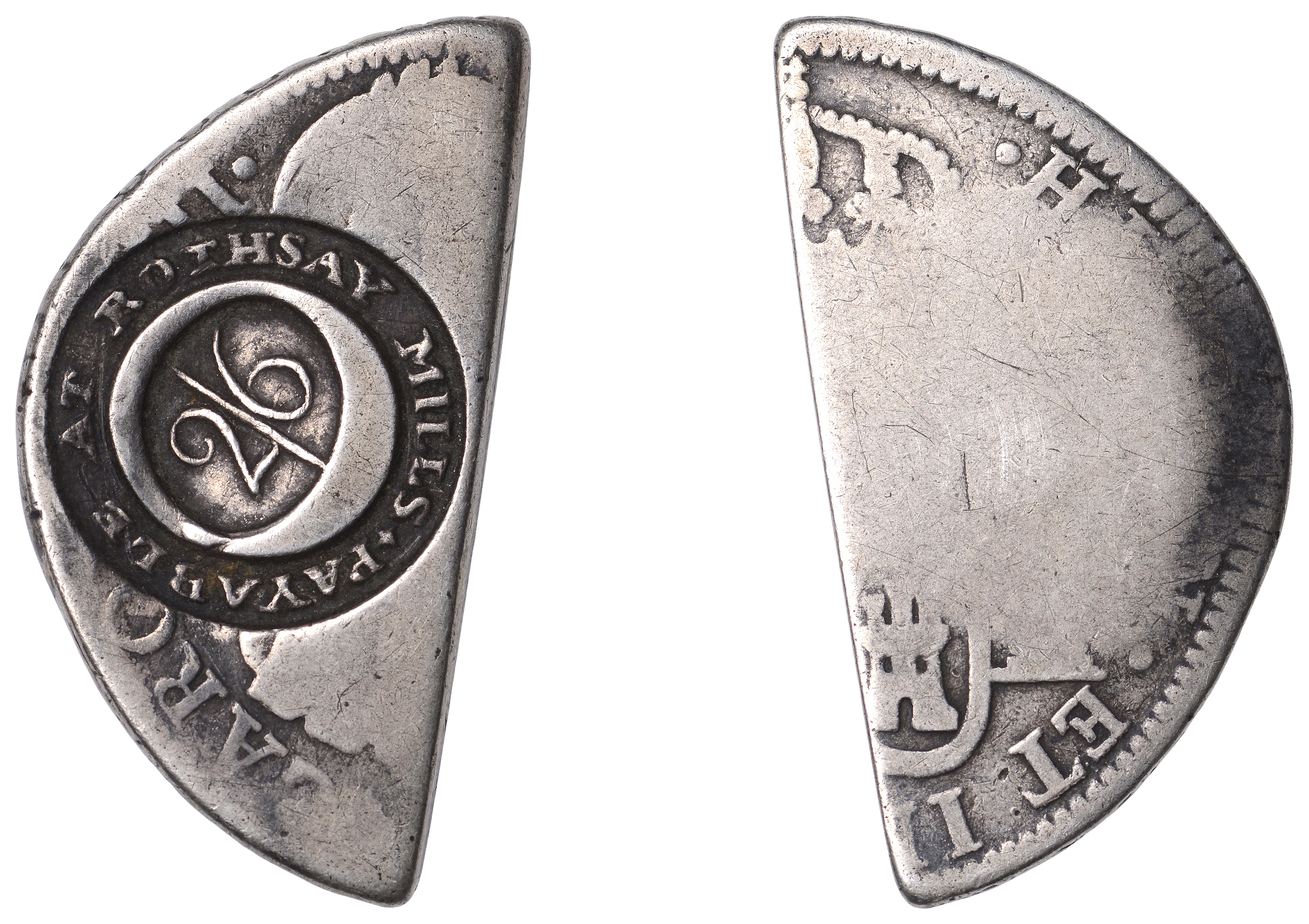 Scotland, Rothesay (Bute), Rothsay Mills, a cut half-segment of an