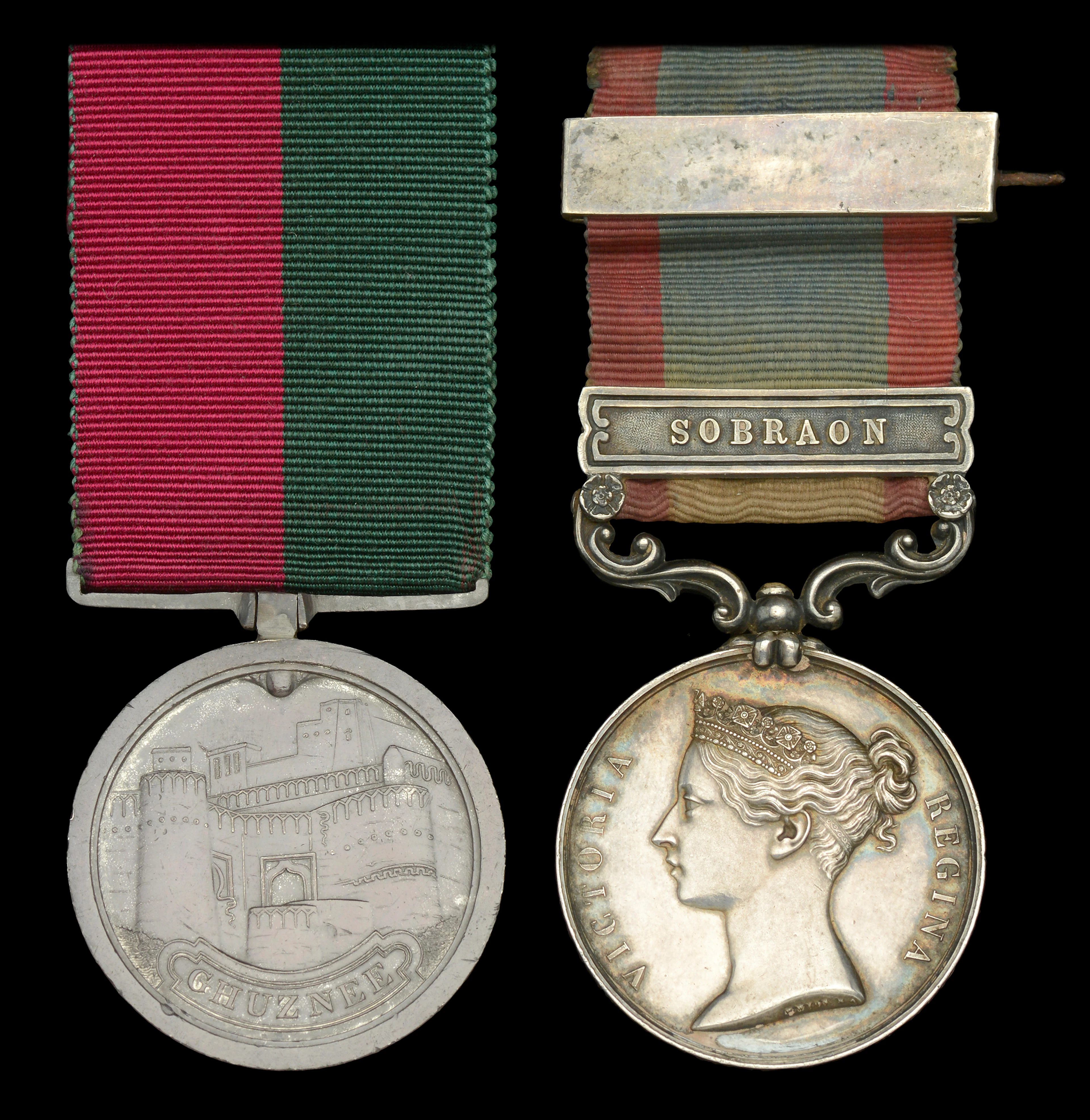 Pair: Major H. B. Lindesay, 3rd Bengal Light Cavalry Ghuznee 1839