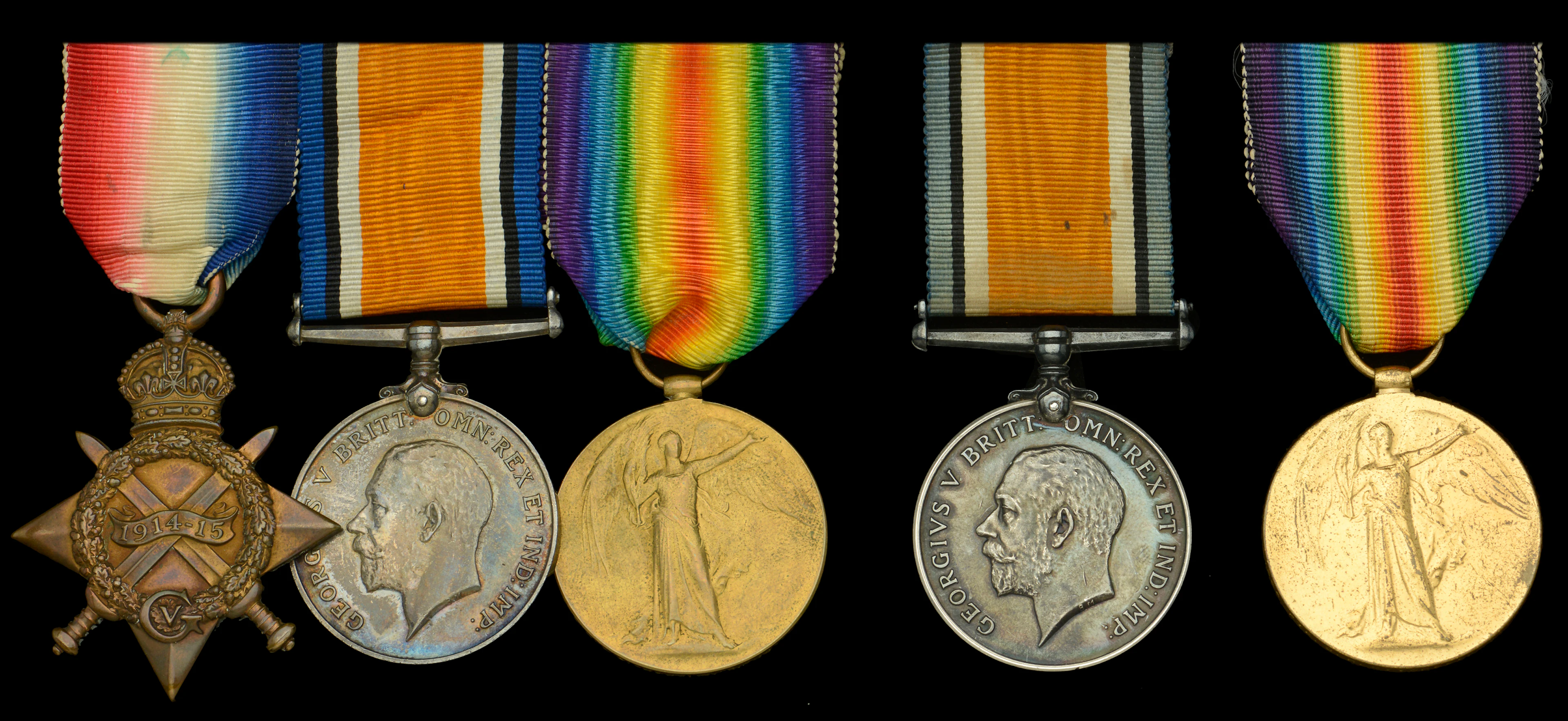 Three: Private P. Brady, Royal Irish Fusiliers 1914-15 Star (10574