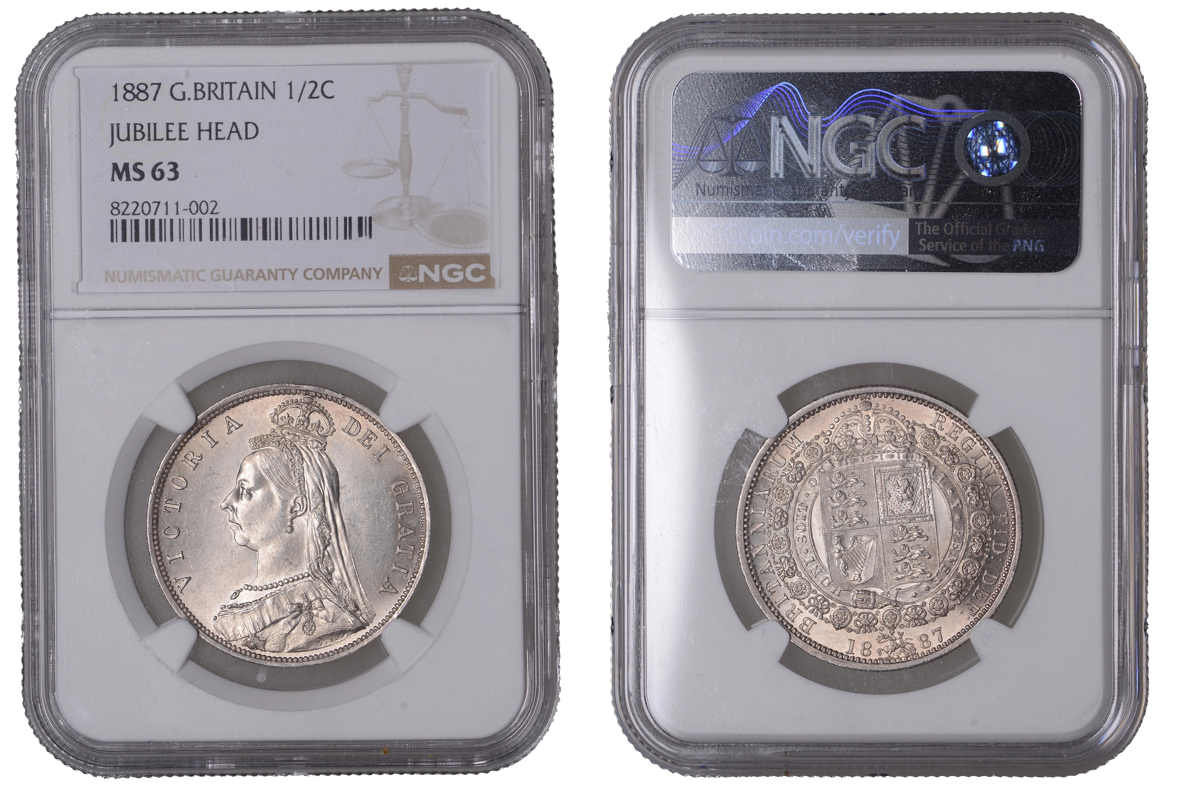 Victoria (1837-1901), Halfcrown, 1887, Jubilee Head (ESC 2771; S 3924).