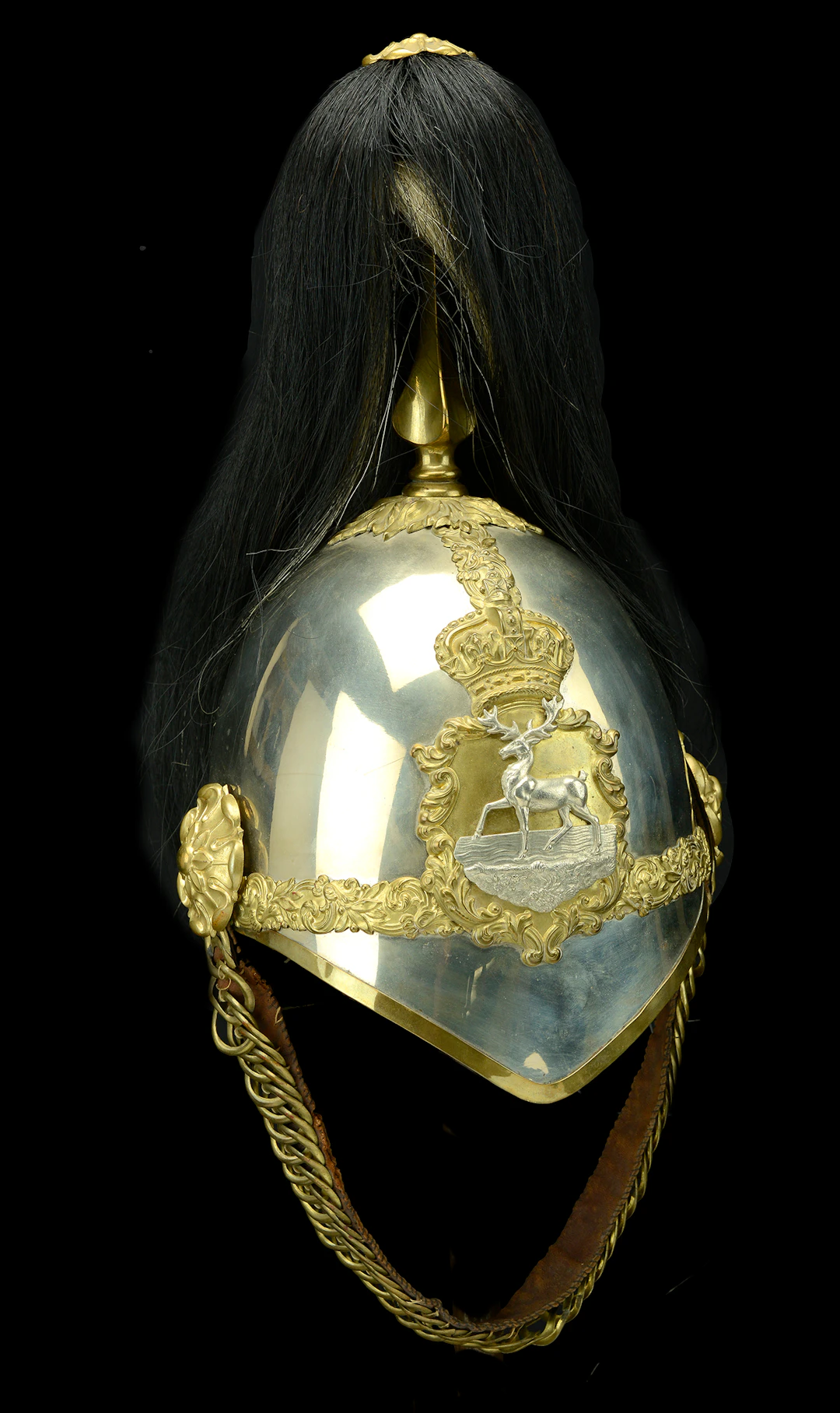 Hertfordshire Yeomanry Officer’s Helmet. A very good and scarce 1871