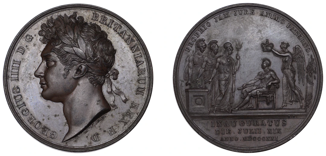 George IV, Coronation, 1821, a copper medal by B. Pistrucci, laureate