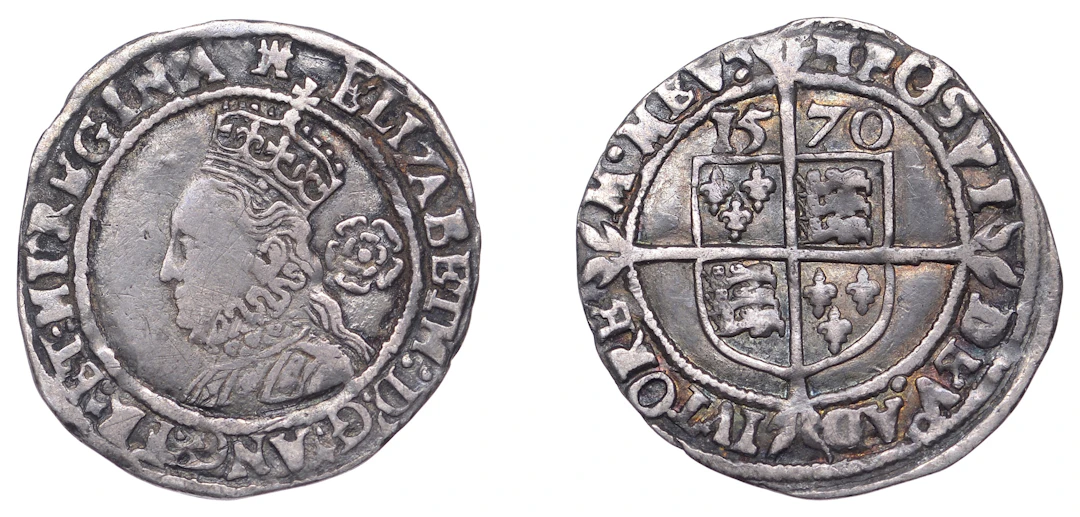 Elizabeth I (1558-1603), Third issue, Threepence, 1570, mm. castle