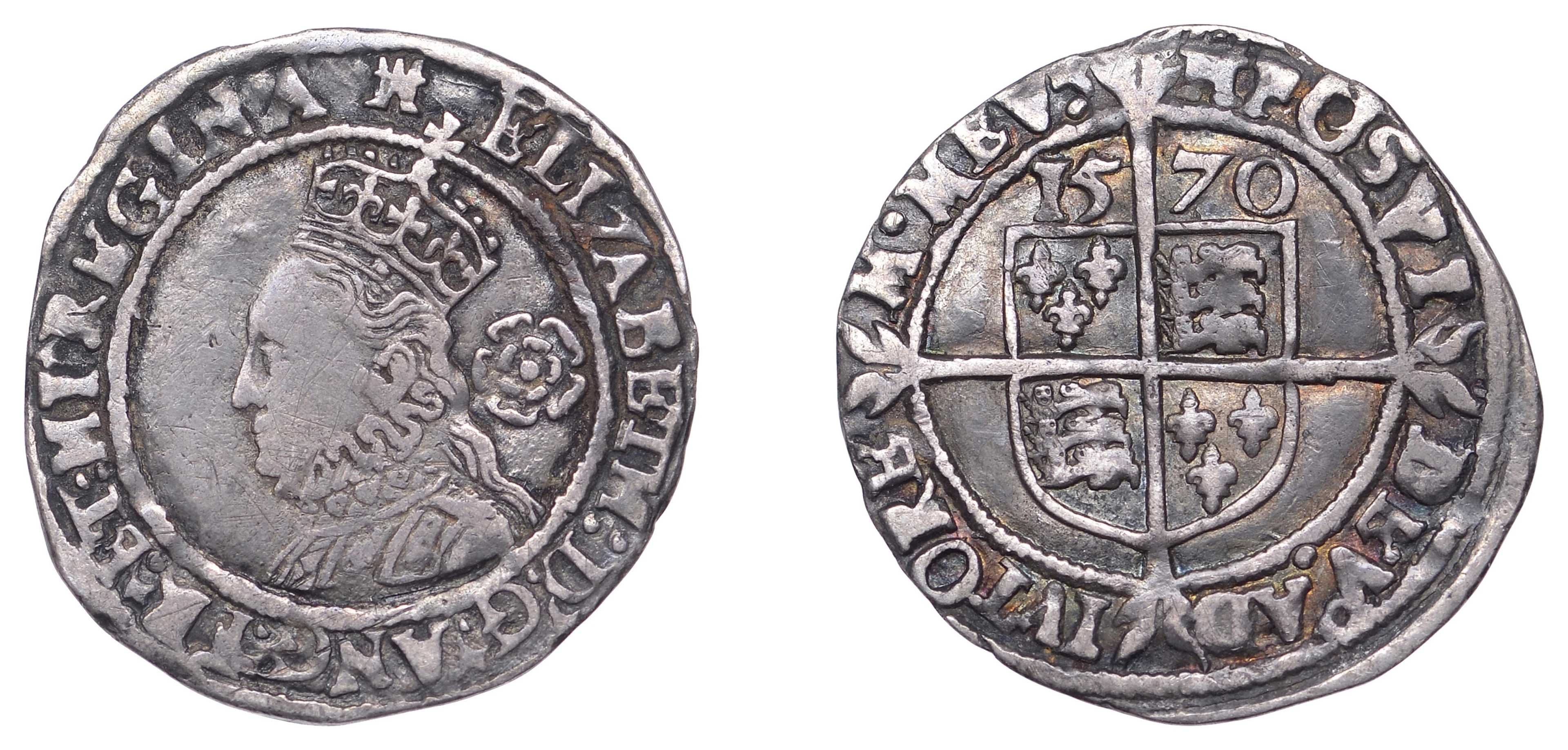 Elizabeth I (1558-1603), Third issue, Threepence, 1570, mm. castle