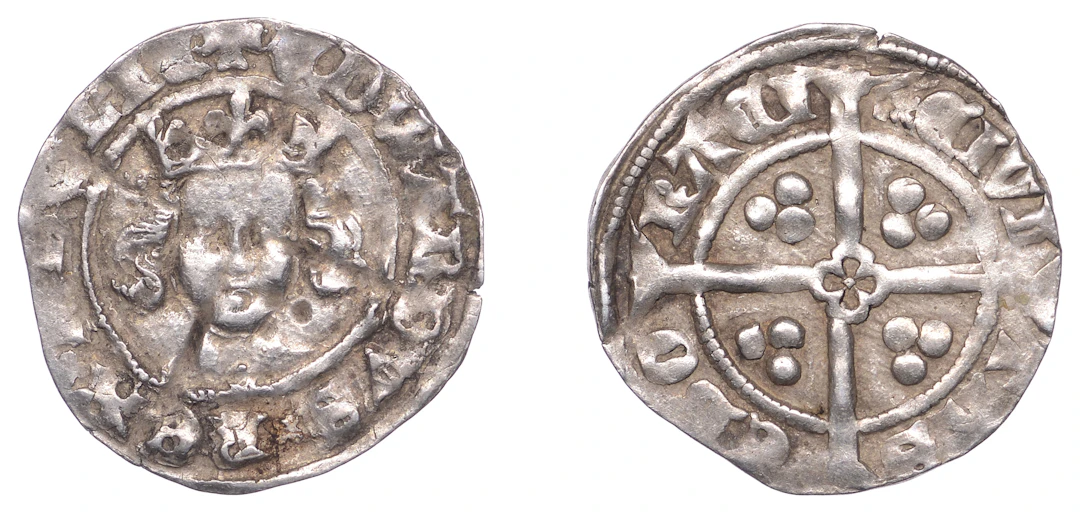Edward III (1327-1377), Transitional Treaty period, Penny, York, pelleted