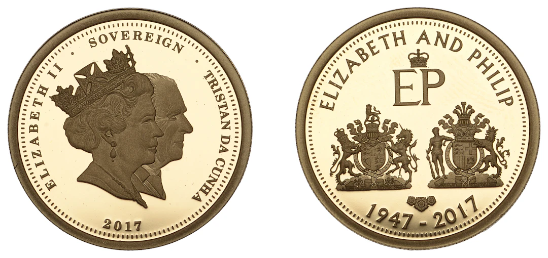 Tristan da Cunha, Elizabeth II, Proof Sovereign, 2017 (4 grams). In