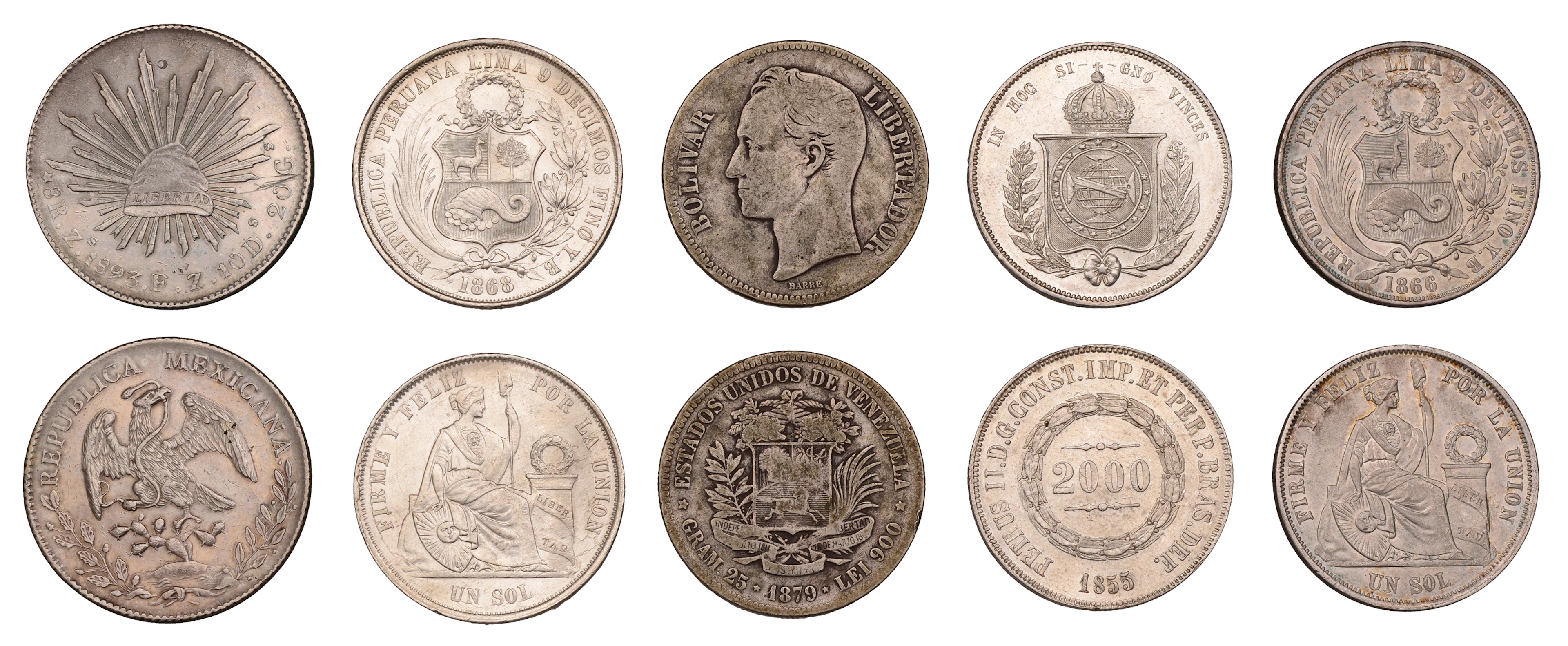 Miscellaneous, BRAZIL, Pedro II, 2000 Reis, 1855, Rio de Janeiro (KM