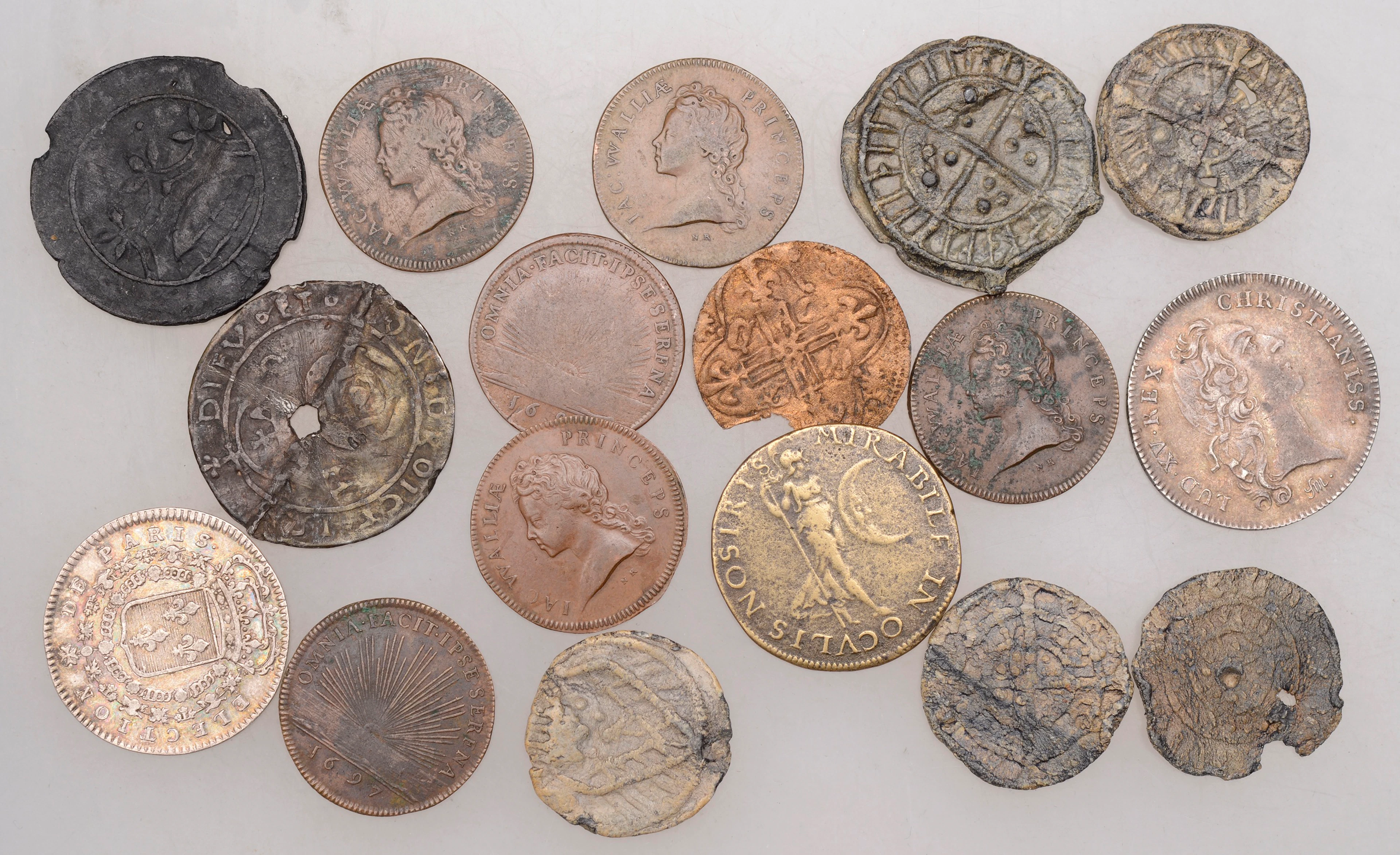 France, Louis XV, silver Jetons (2), both for the Académie royale