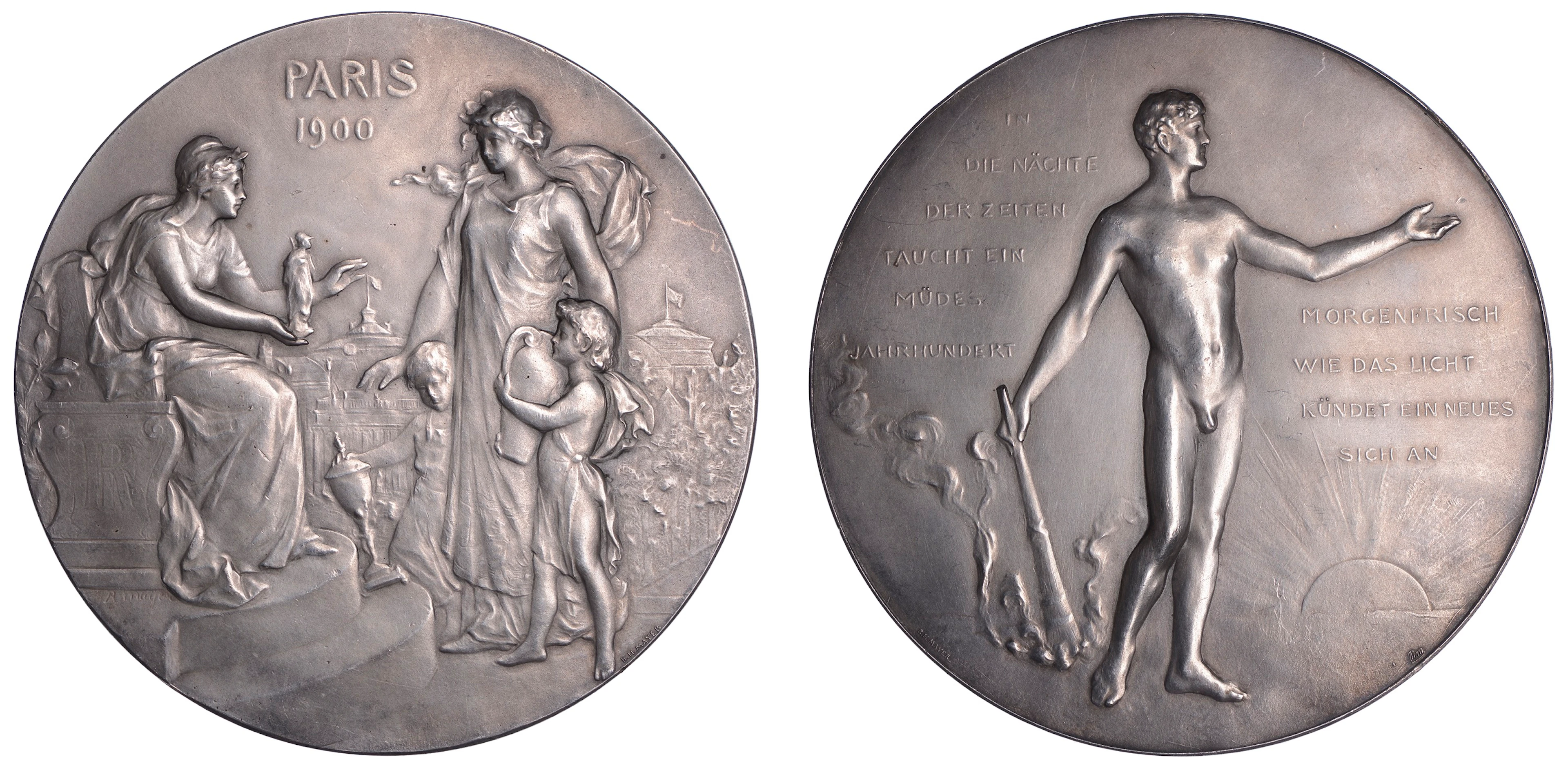 FRANCE, Exposition Universelle, Paris, 1900, a plated bronze medal