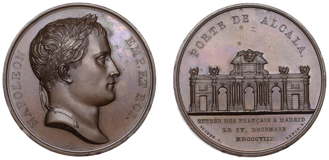 SPAIN/FRANCE, Entrada a Madrid [Entry to Madrid], 1808, a copper medal