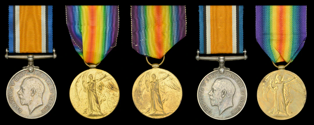 Family Group: Pair: Major G. Davidson, Royal Army Medical Corps, who
