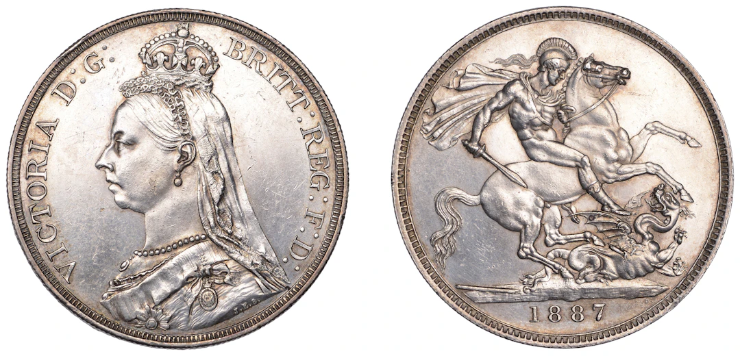 Victoria (1837-1901), Crown, 1887 (ESC 2585; S 3921). Lightly cleaned