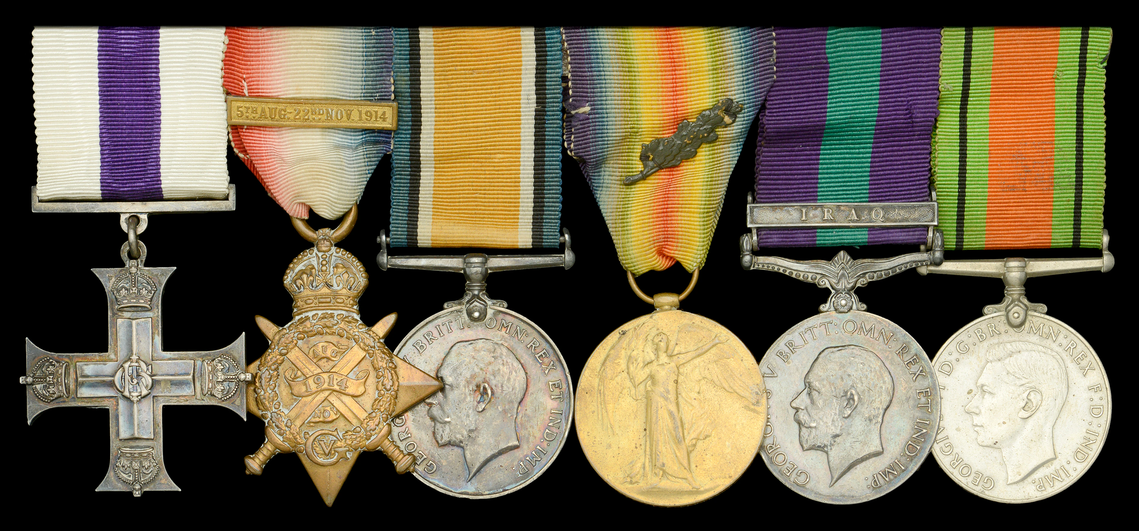 A Great War ‘Western Front’ M.C. group of six awarded to Captain L.