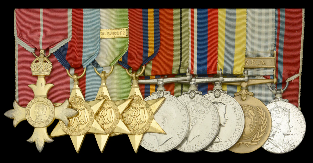 A Korea War O.B.E. group of nine awarded to Captain O. N. Bailey